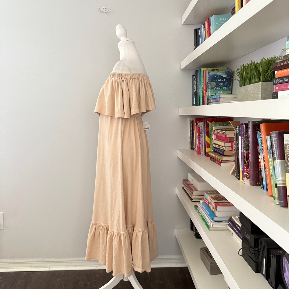 Free People Lynne Midi Dress in Bleached Sand XS NWT - Picture 10 of 14